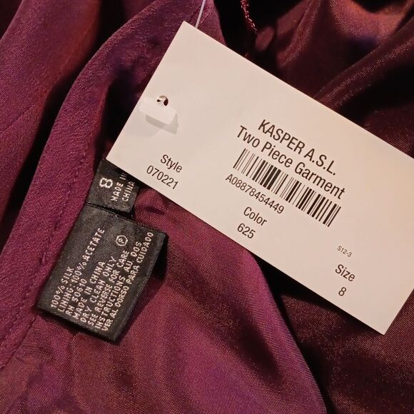 NWT Vintage  Kaspar Silk Suit. Career Professional,  Normcore - Picture 10 of 11